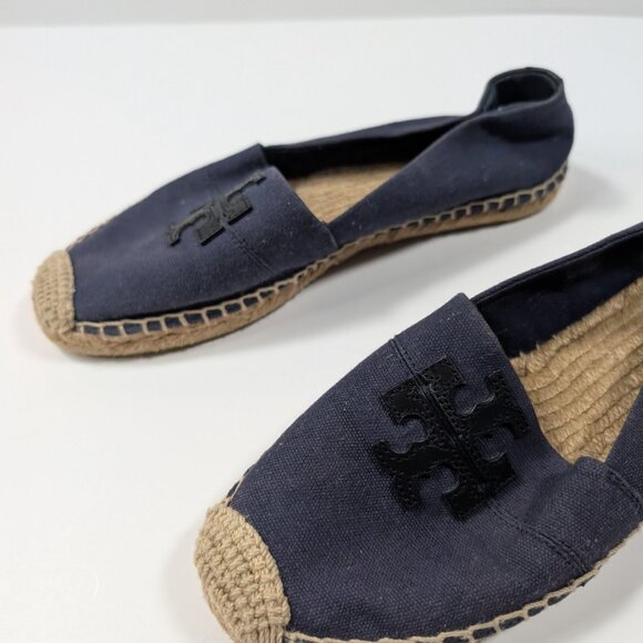 Great condition Tory Burch Weston Flat Espadrille shoes in Bright Navy - size 8M - Picture 14 of 17